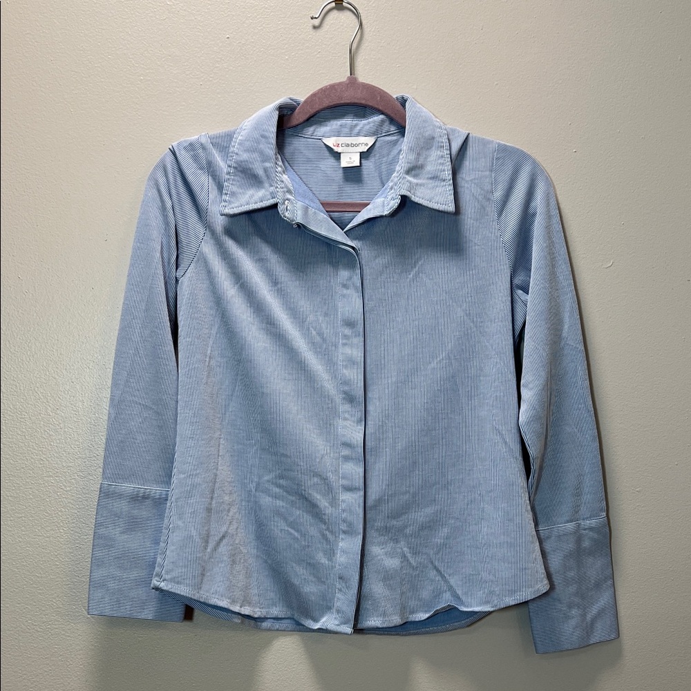 Liz Claiborne Light Blue Button-Down Shirt